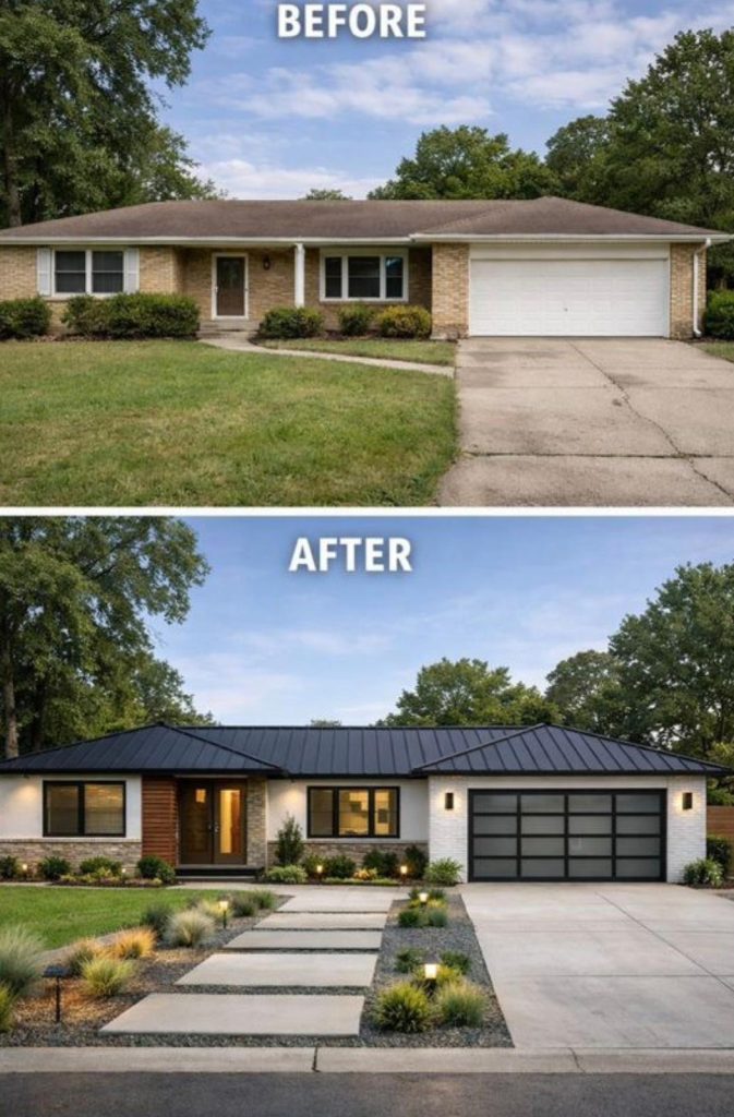 Exterior renovation after